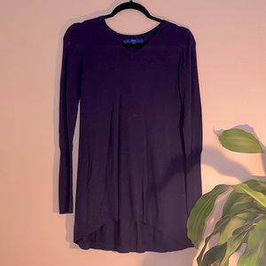 Apt 9 size small tunic in Navy with high low front hem long sleeve sweater